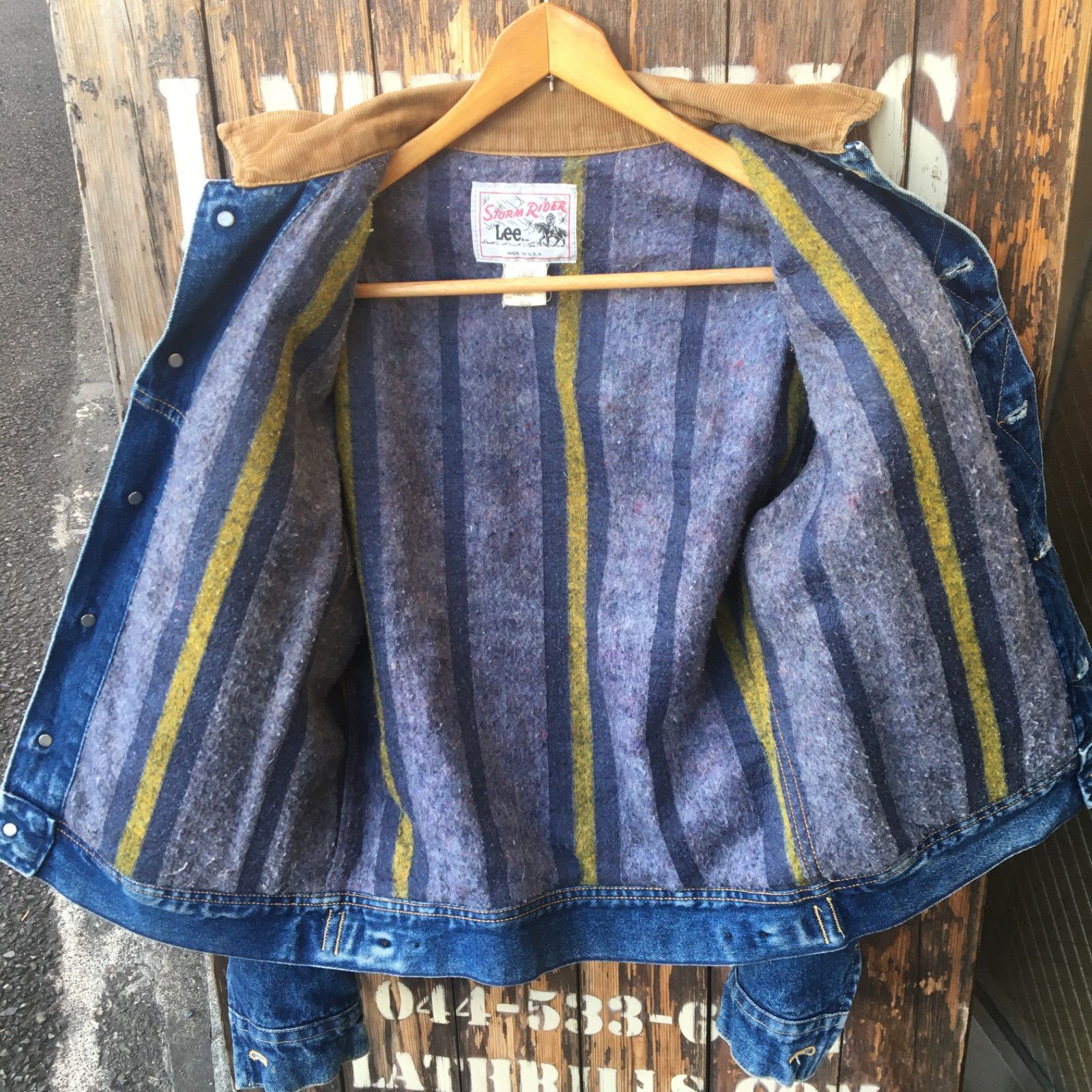 即決　送料無料 Vintage Lee リー 80s 101LJ STORM RIDER ストームライダー Gジャン ライダース デニム USA製 メンズ 42R XL相当 Lee ARCHIVES リー アーカイブス RIDERS 101-Z 1948年モデル