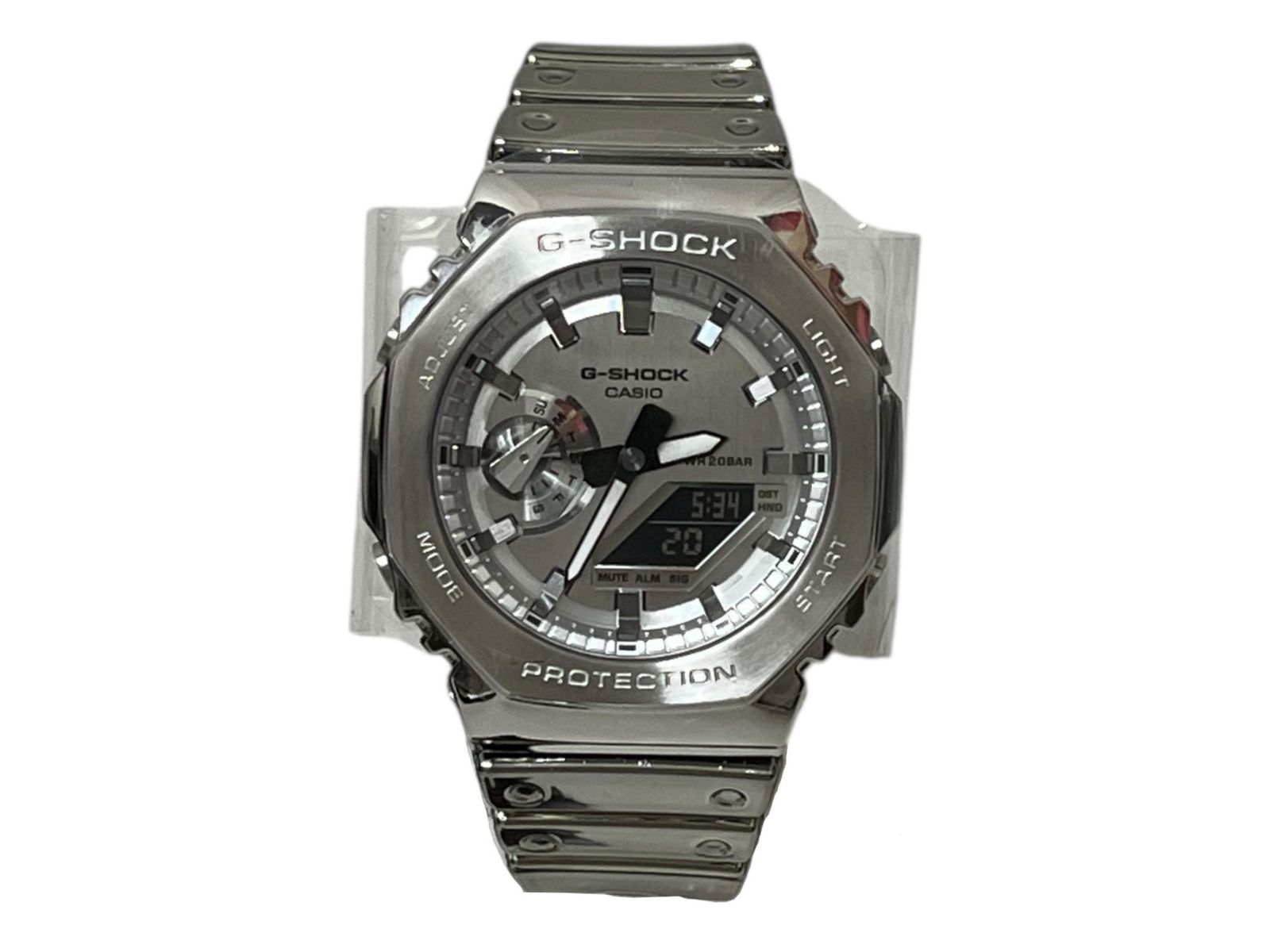 CASIO カシオ G-SHOCK Gショック デジアナ腕時計 クオーツ GM-2100YM-8AJF シルバー×ブラック メンズ|065