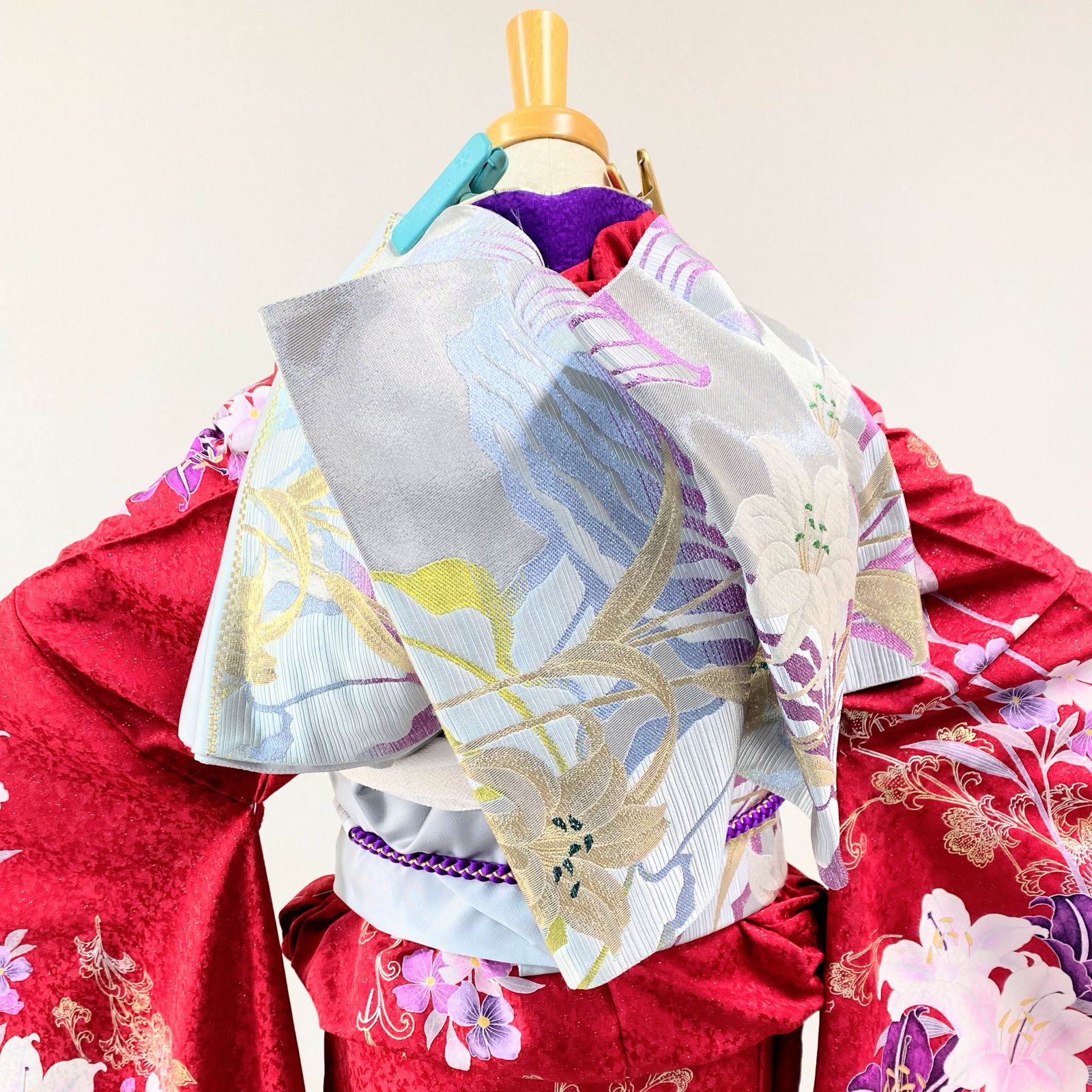 新品・一式セット】振袖 未使用 赤 黒 百合 成人式 F20 - メルカリ