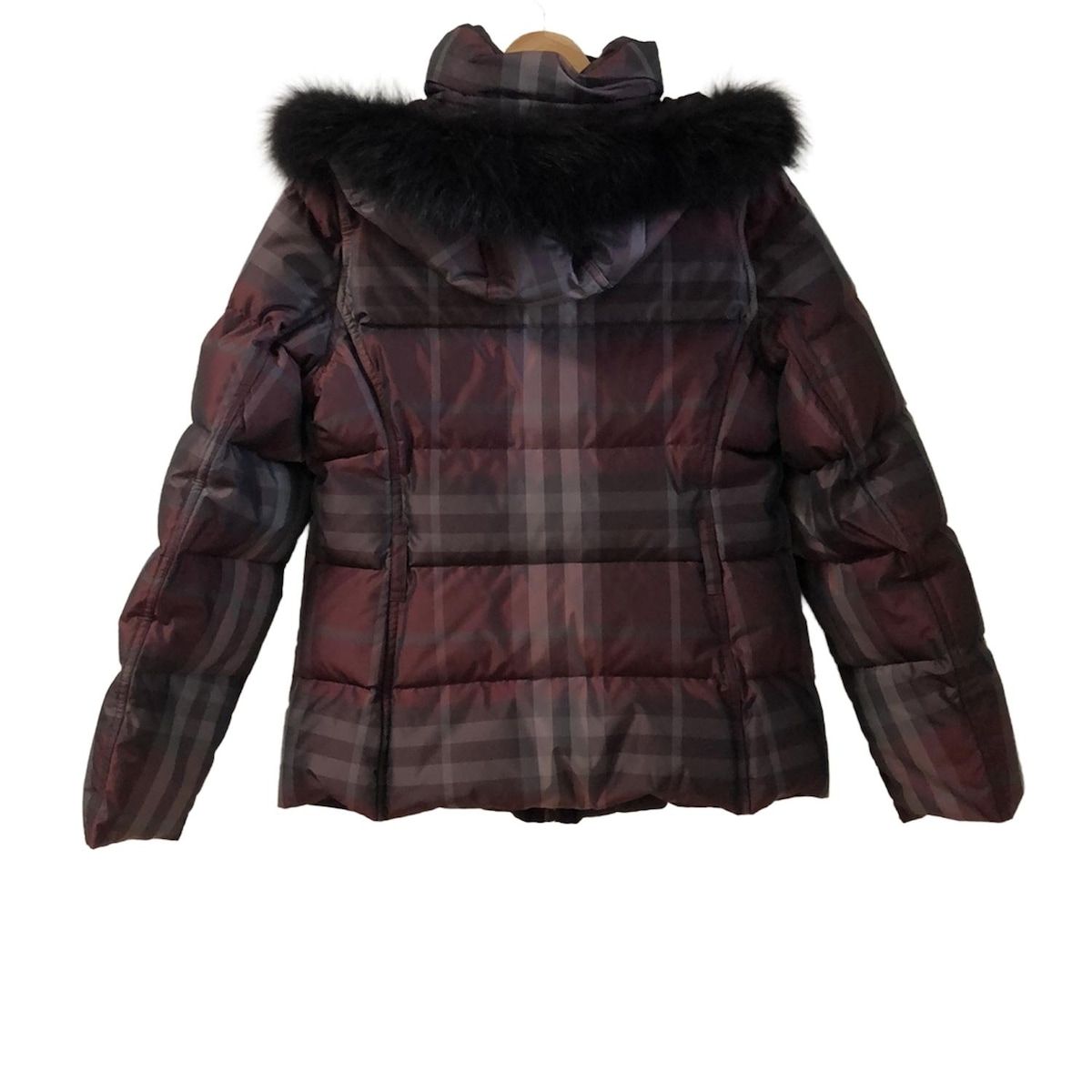 Burberry LONDON バーバリーロンドン ダウンジャケット サイズ40 L レディース - ボルドー×ダークブラウン×マルチ