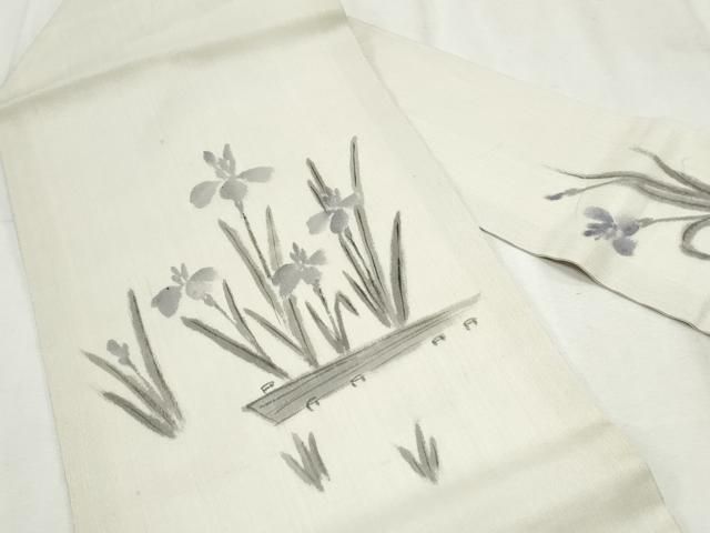 平和屋着物□極上 夏物 九寸名古屋帯 手描き 枝花文 逸品 DZAA7959kh5