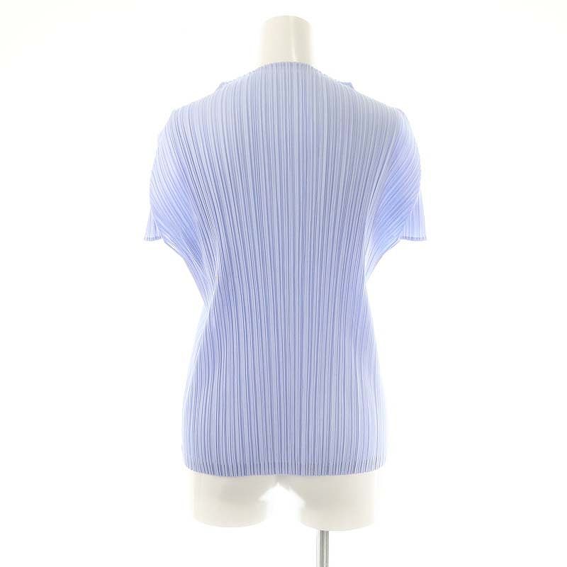 美品 PLEATS PLEASE プリーツプリーズ イッセイミヤケ モノクロプリント 半袖 カットソー PP23-FK322 サイズ3 ブラック ホワイト レディース 古着 中古 美品 PLEATS PLEASE プリーツプリーズ イッセイミヤケ モノクロ