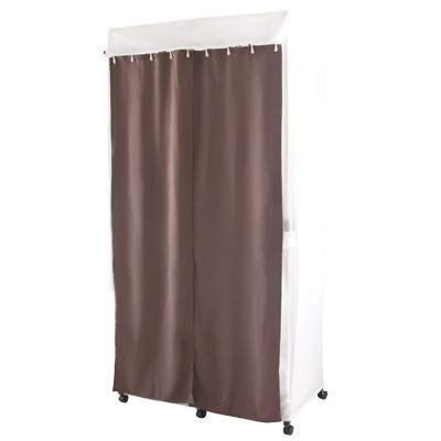 I-TH90-BR ブラウン ラグス壁面クローゼットハンガー90 本体サイズ:幅90奥行50高さ183cm ハンガーラック ILC