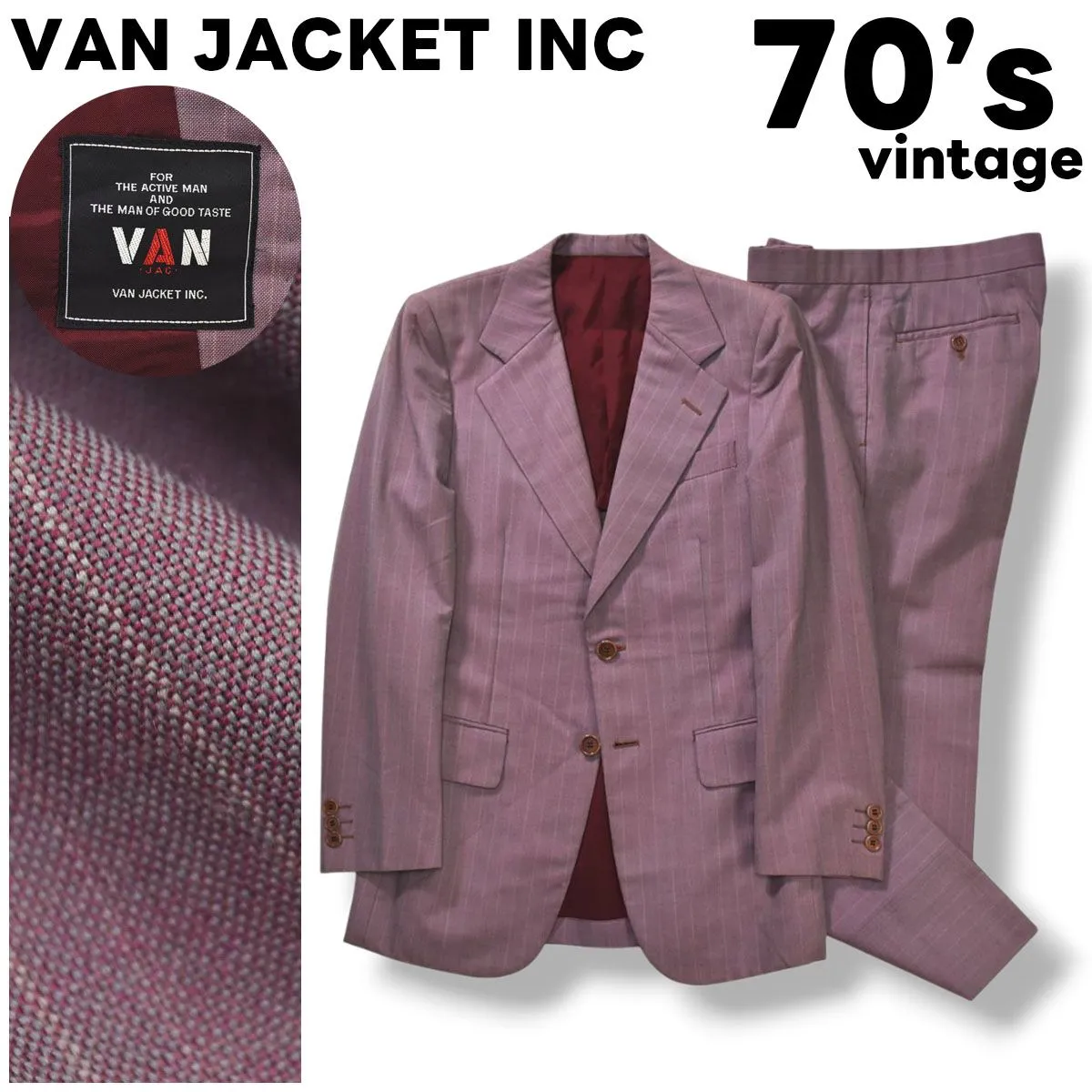 【美品】VAN Jacket ヴァンジャケット　スリーピーススーツ　段返り スーツ｜3釦段返り｜SUIT SELECT | スーツセレクト公式通販 【美品】