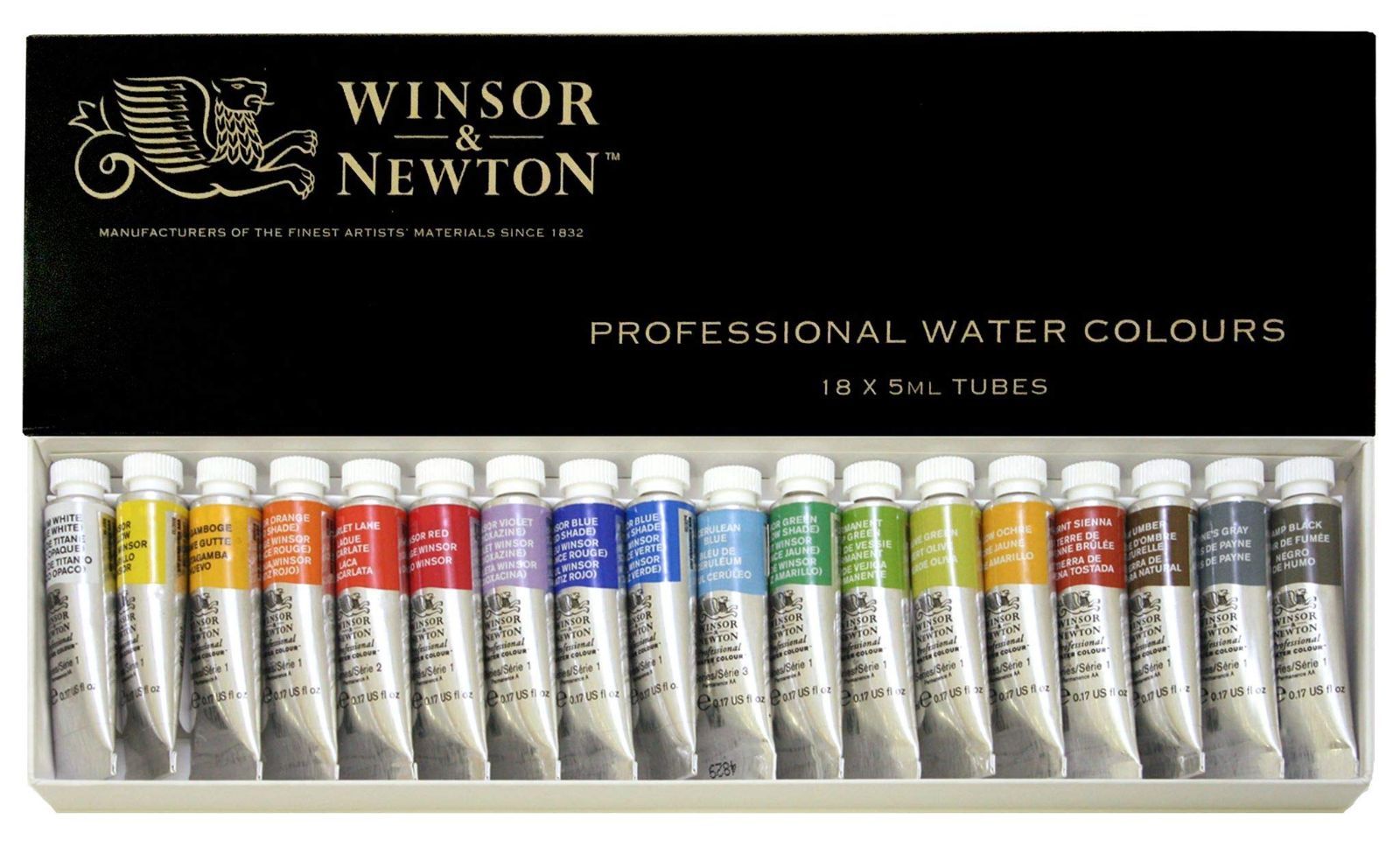 Winsor - Newton ウィンザー-ニュートン 水彩絵具 ウィンザー-ニュートン プロフェッショナル ウォーター 18色セット 5ml