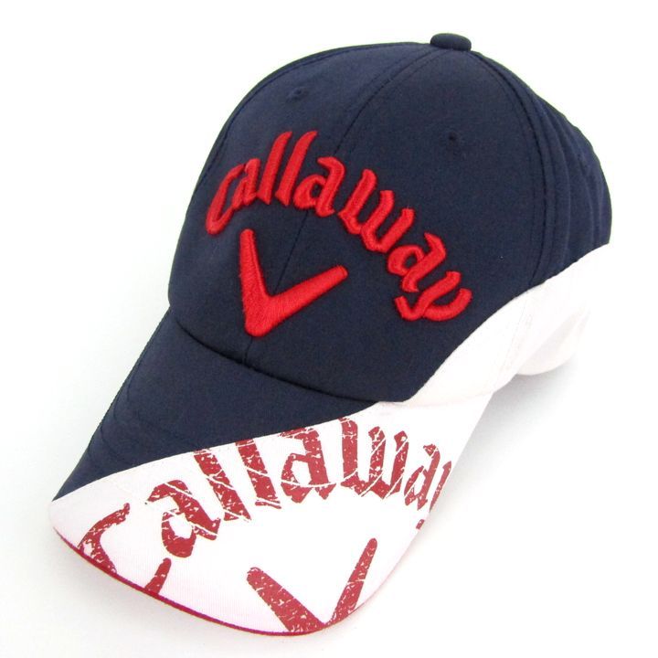 キャロウェイ キャップ 帽子 ゴルフ スポーツウエア ブランド メンズ ネイビー Callaway 【中古】