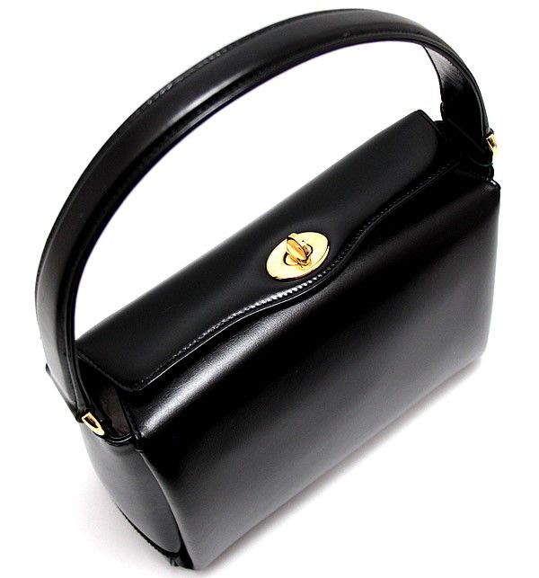 未使用 グッチ GUCCI ヴィンテージ ターンロック ハンドバッグ レザー