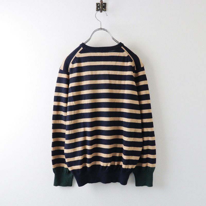 atelier naruse　ボーダーニット　ブラウン cotton wool border knit - atelier naruse｜Online store｜the an