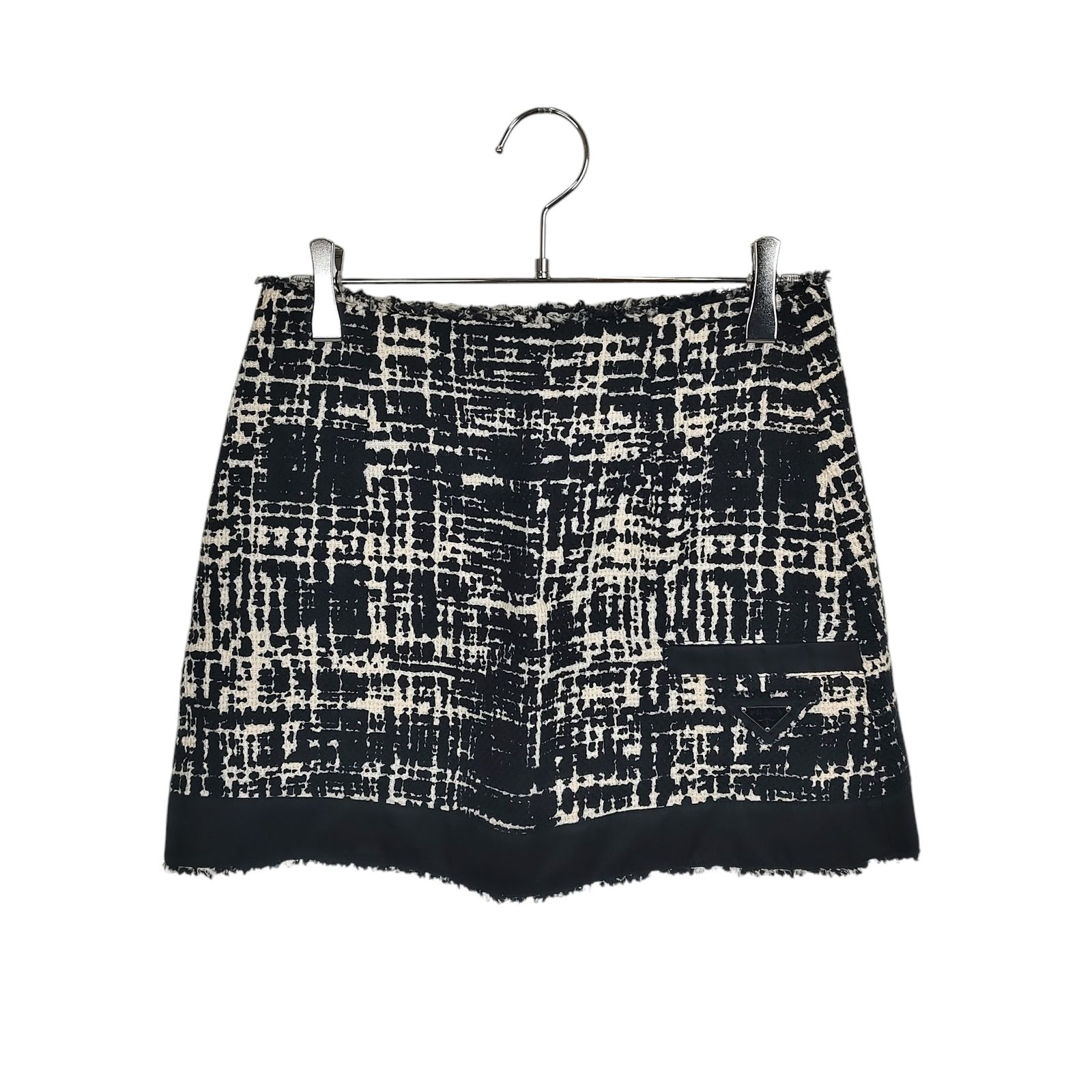 PRADA プラダ ツイード ミニ スカート 38 ブラック/ホワイト - メルカリ 