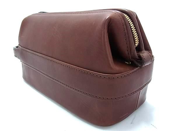 □極美品□ 大峡製鞄 オオバセイホウ レザー 枕ポーチ クラッチバッグ  