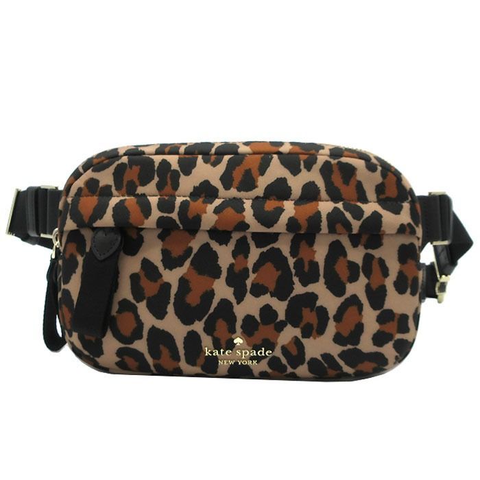 ケイトスペード バッグ ショルダーバッグ kate spade NEW YORK CHELSEA ナイロン スポッテッド レオパード スポッテッド ベルトバッグ KH411 200 ブラウンマルチ レディース