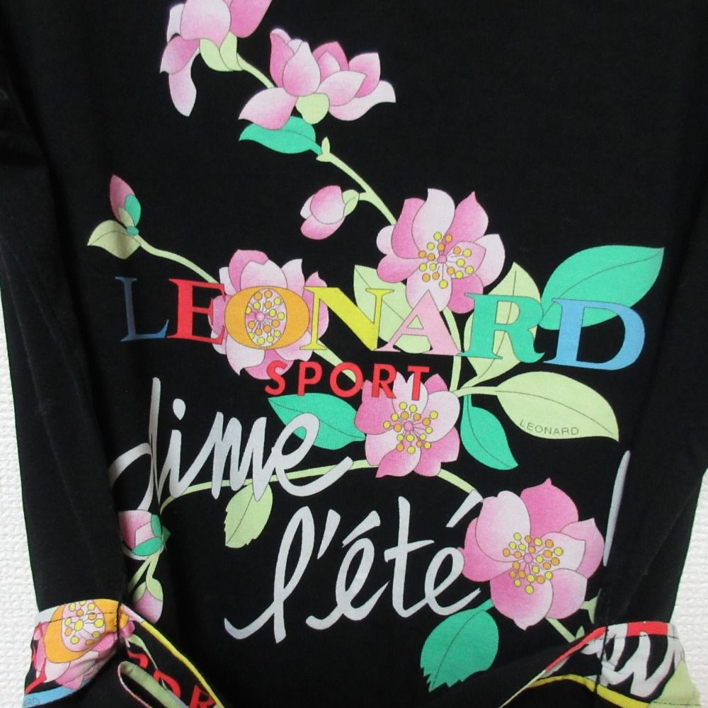 美品 LEONARD レオナールスポーツ フラワープリント ストレッチ