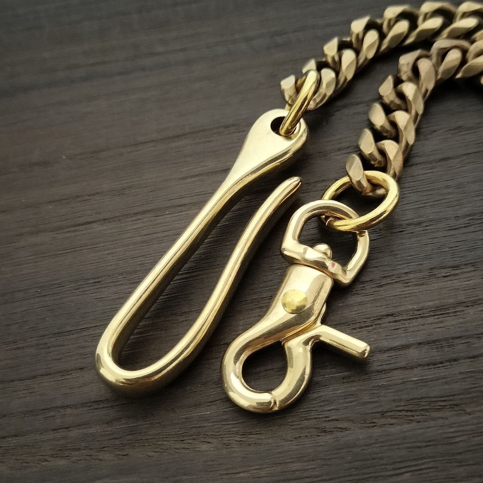 真鍮 13mm 喜平 ウォレットチェーン ヴィンテージ ブラス ゴールド