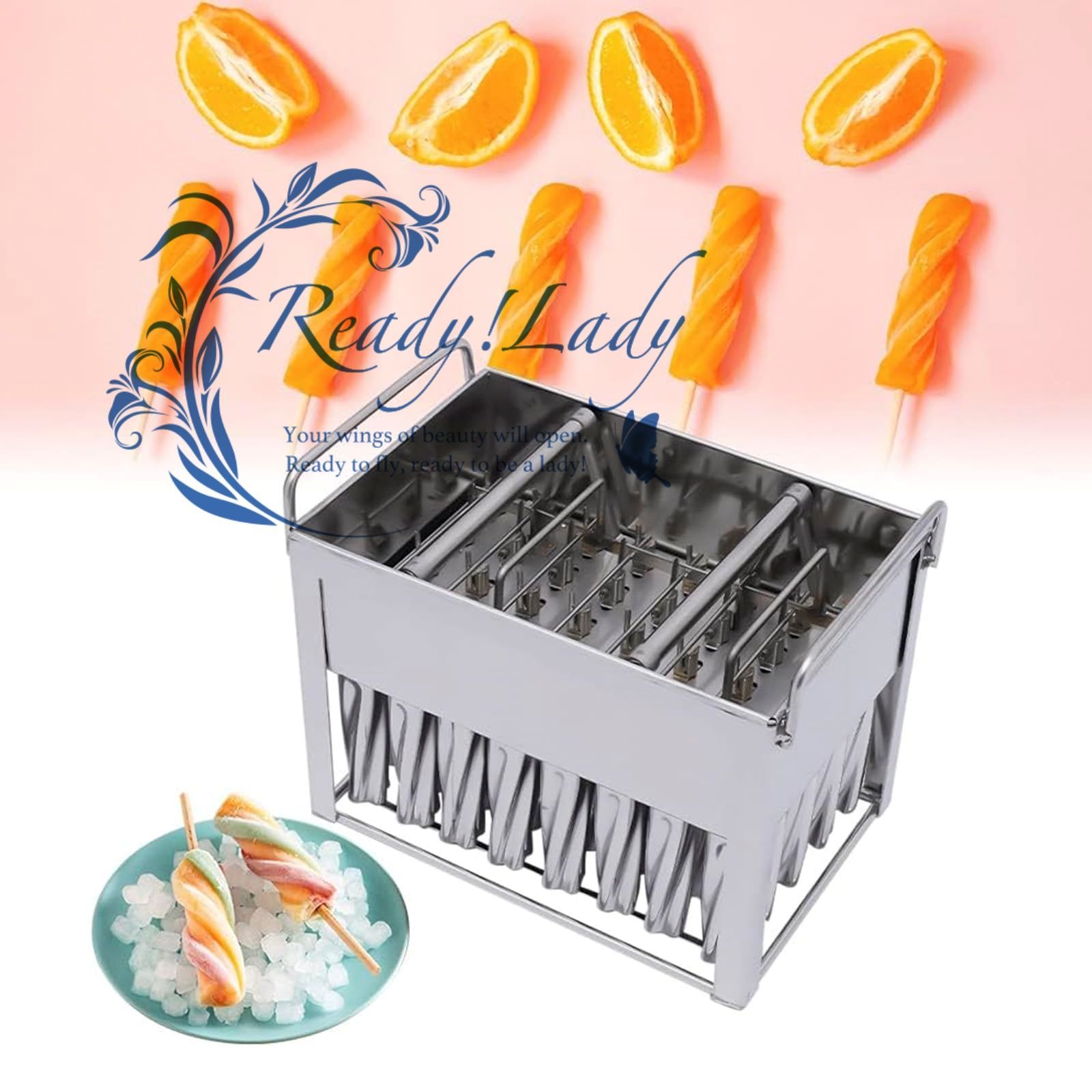 40個の業務用ステンレススチール製アイスキャンディー型、再利用可能な