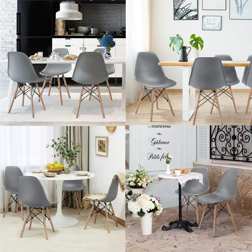 Yaheetech ダイニングチェア 4脚セット 食卓椅子 イームズチェア