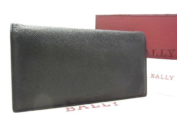 □新品同様□ BALLY バリー レザー 二つ折り 長財布 ウォレット 小銭