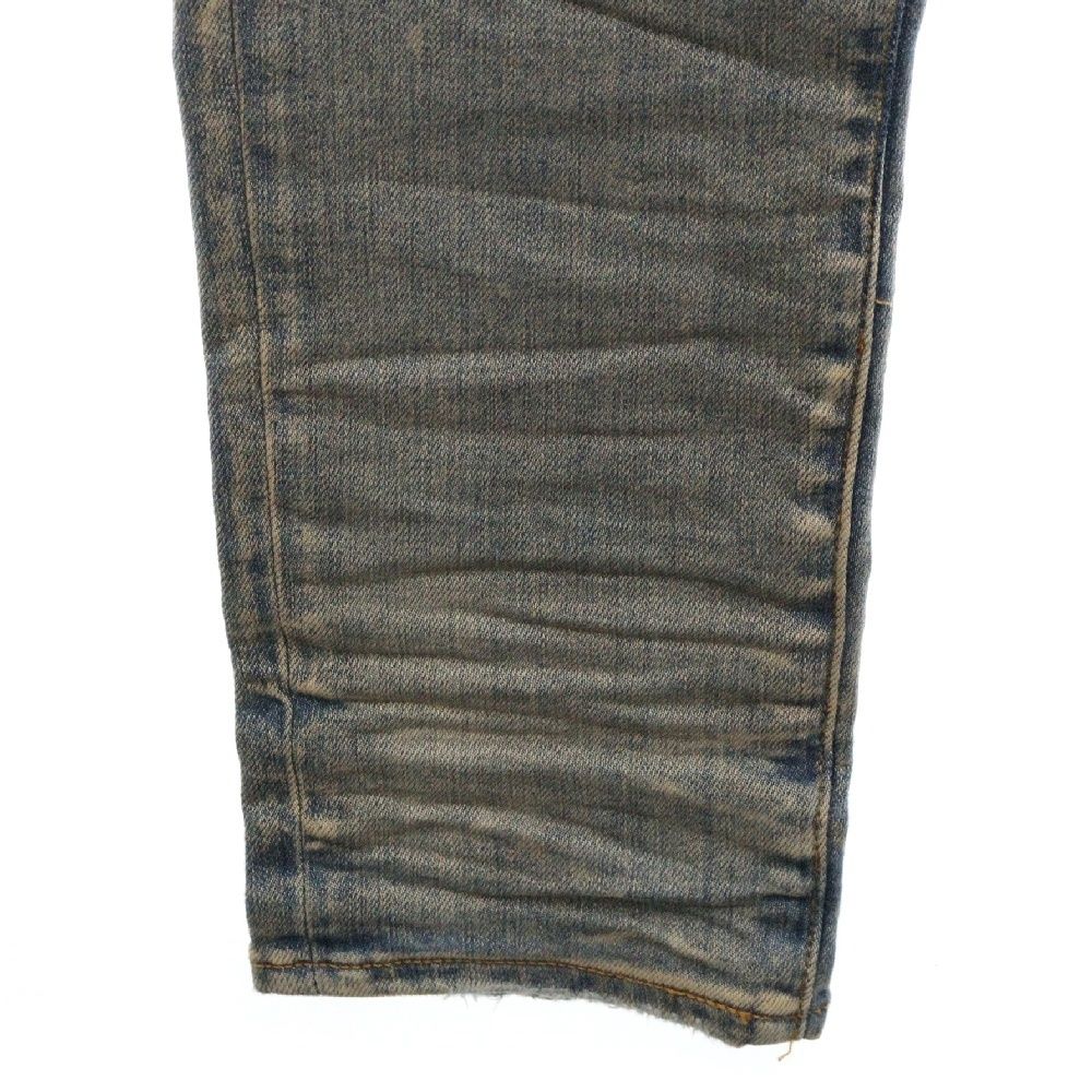 AMIRI (アミリ) 23SS ロゴパッチダメージデニムパンツ インディゴ