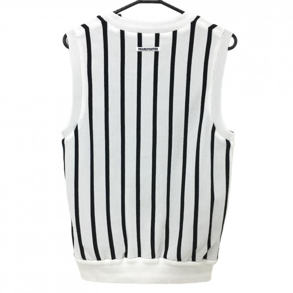 超美品】パーリーゲイツ リバーシブルベスト 黒×白 裏ニット