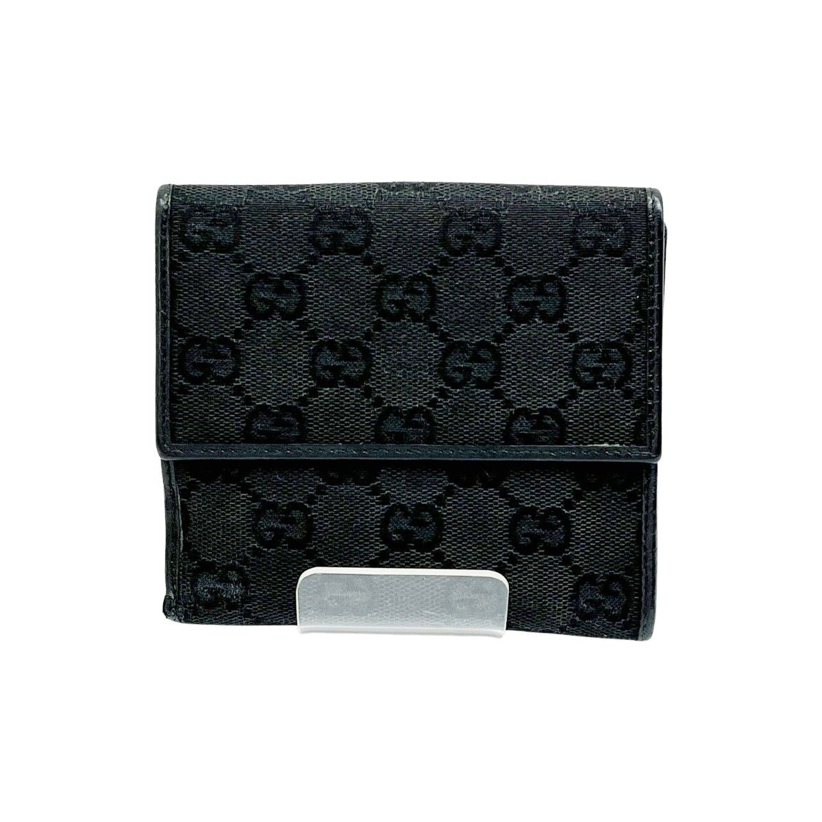 【未使用に近い】 GUCCI グッチ 折り財布 財布 ホースビット ブラック 未使用に近い】 GUCCI グッチ 折り財布 財布 ホースビット ブラック