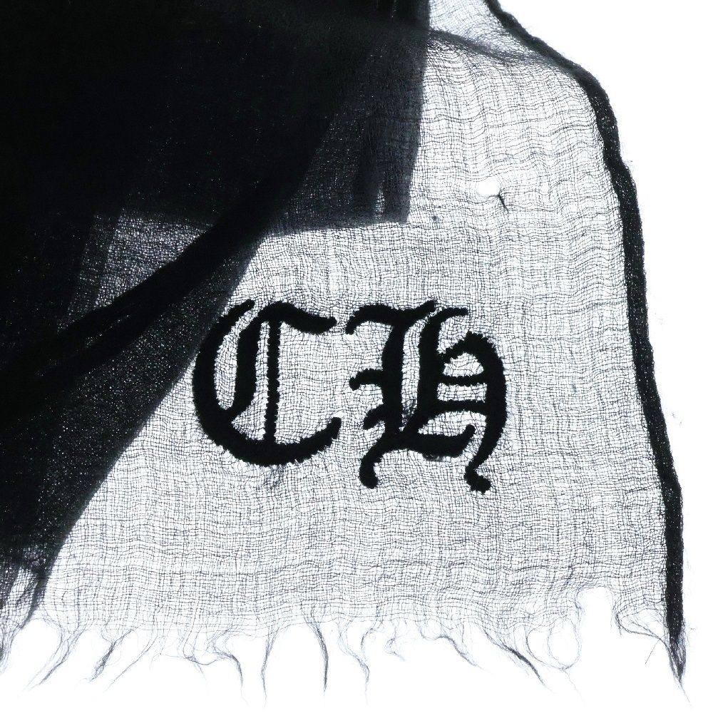 CHROME HEARTS (クロムハーツ) SCARF APPLE A DAY CH 刺繍 ウール