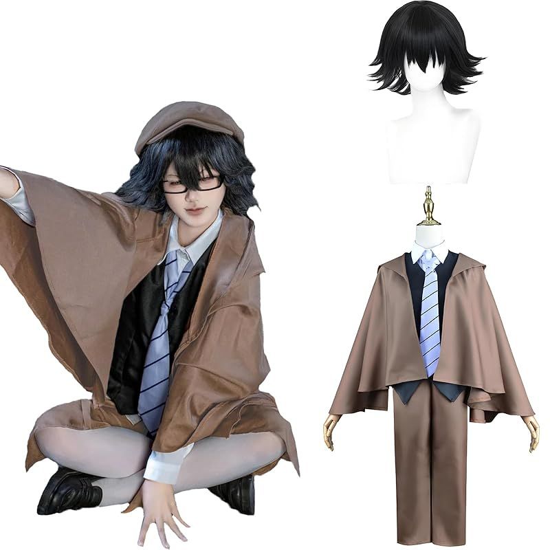 在庫 神併 江戸川乱歩 コスプレ ウィッグ付き 名探偵 文豪ストレイドッグス コスプレ衣装 大人用 仮装 文化祭 イベント コスチューム ステージ服 Edogawa Renpo cosplay 江戸川乱歩 ウィッグ付き XL
