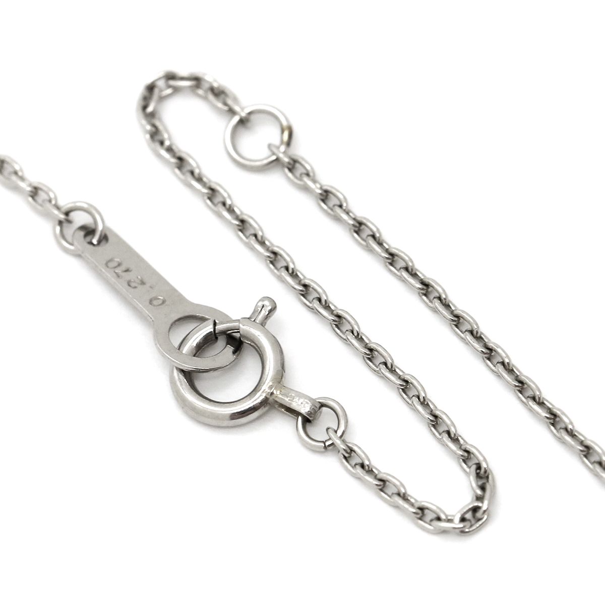 4℃ ネックレス Pt850 ダイヤモンド プラチナシルバー 850Pt