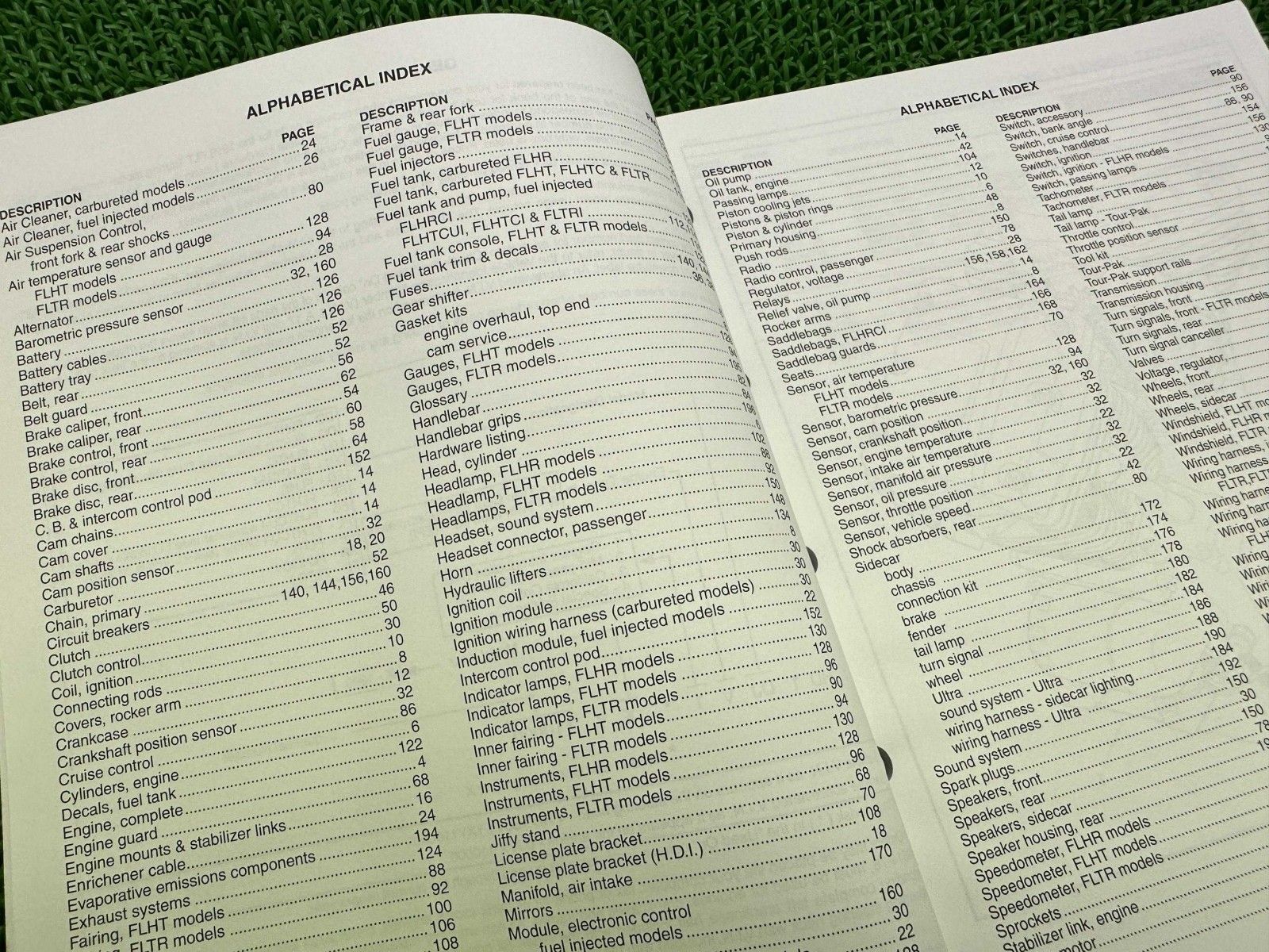 FLT パーツリスト 英語版 ハーレー 正規 バイク 整備書 1999年FLTモデル ツーリング パーツカタログ 車検 パーツカタログ 整備書 kR