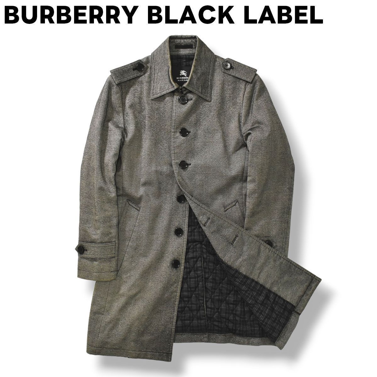 バーバリー ブラックレーベル BURBERRY BLACK LABEL 裏地ノバチェック柄 トレンチコート S メンズ - メルカリ