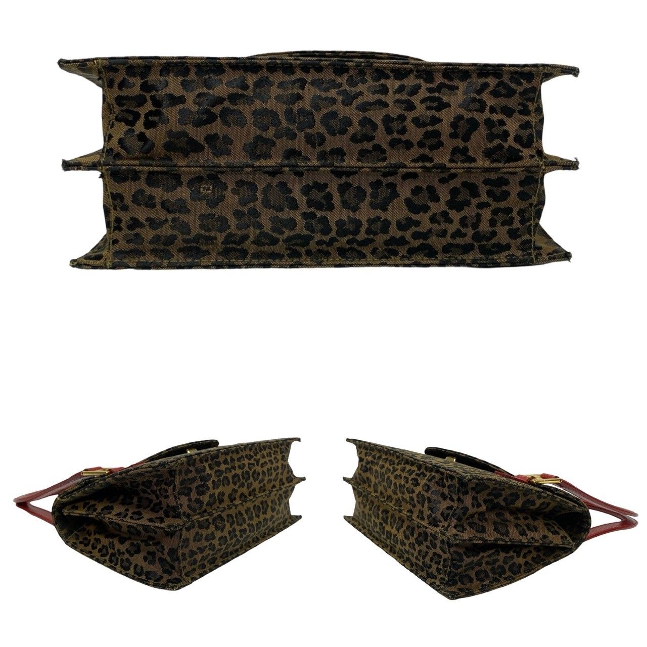 未使用保管品 希少品 FENDI フェンディ FF ロゴ 金具 キャンバス 