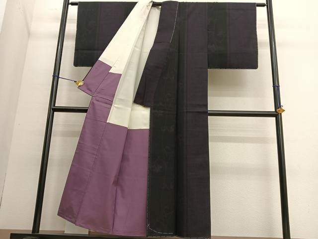 平和屋着物○本場真綿紬 100亀甲 花唐草文 証紙付き 正絹 逸品 未使用  