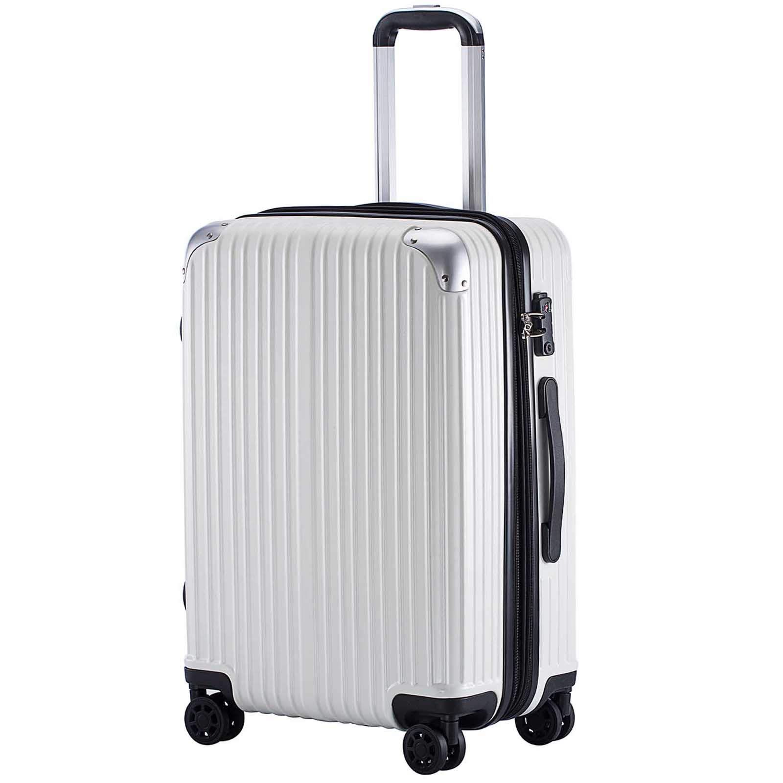 大型 ファスナータイプ TSAロック搭載 静音 Lサイズ 軽量 容量拡張 キャリーバッグ キャリーケース ホワイト Sサイズ機内持ち込み スーツケース TTOバリジェリア TTOVALIGERIA