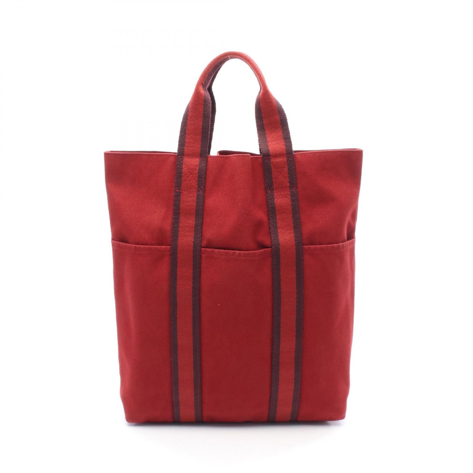 HERMESフールトゥ　赤キャンバストートバッグ エルメス HERMES トートバッグ フールトゥ カバス レッド系