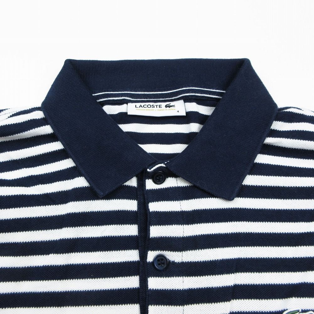 LACOSTE ラコステ ワニ 鹿の子 半袖ポロシャツ サイズ6 くすみレッド 