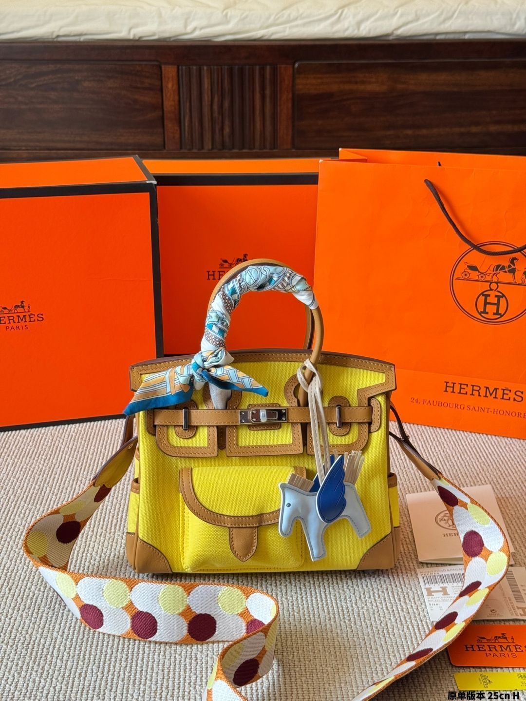 今日 Herm?s Birkin 25 cago Panda Color 2025 New Model エルメス バーキン 25 カーゴ パンダ 2025 年 -WTO輸入2