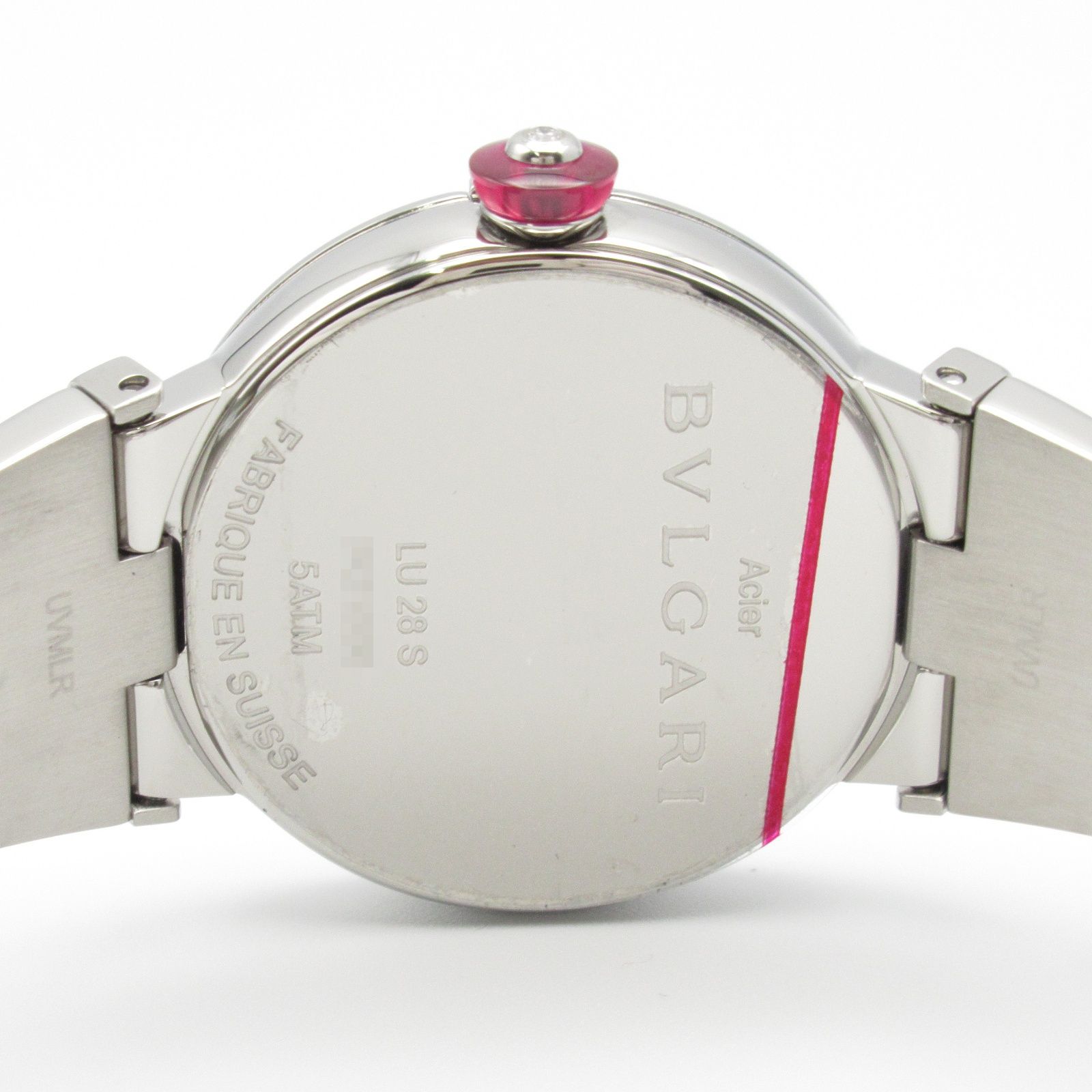 ブルガリ BVLGARI ルチュア LU28S レッド SS 腕時計 レディース 中古  