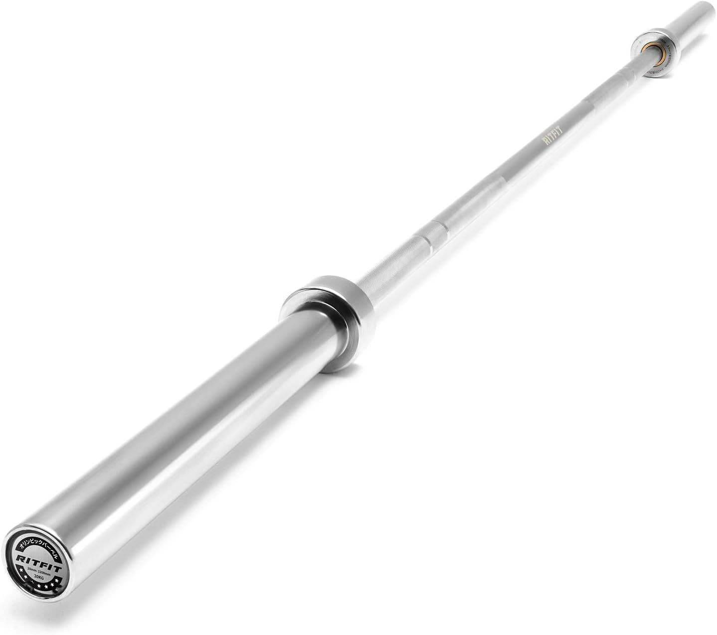 RITFIT オリンピックバーベル 直径50mm 最大耐荷重900kg バーベルシャフト ベンチプレス デッドリフト ウェイトリフティング 本格的バーベル 筋肉トレーニング