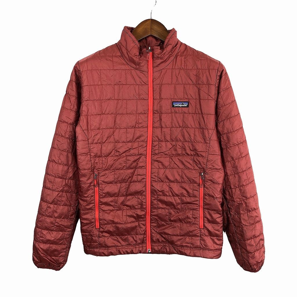 patagonia パタゴニア PRIMALOFT プリマロフト ナノパフジャケット アウトドア キャンプ アウター レッド (メンズ S)  O7205 中古 古着