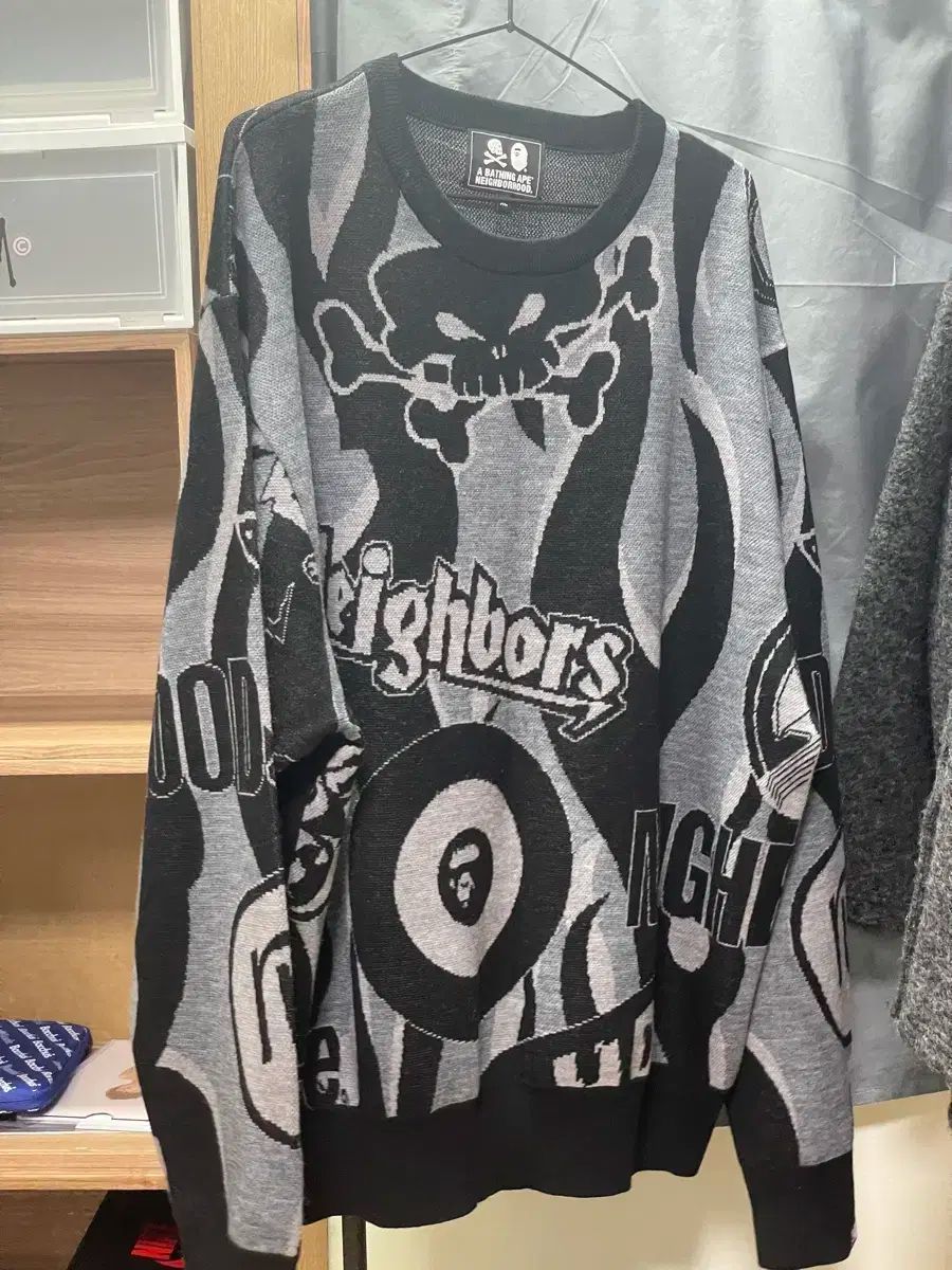 XL A BATHING APE × NEIGHBORHOOD ネイバーフッド ニット