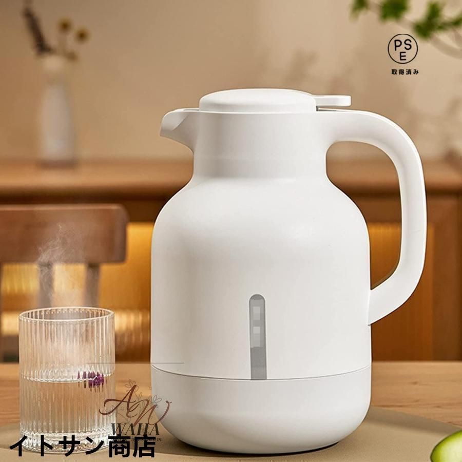 魔法瓶 サーモス ポット 保温ポット 保温卓上ポット 大容量 48時間の長時間保温 ワンクリック出水 U字ポット 真空断熱 シール漏れ防止