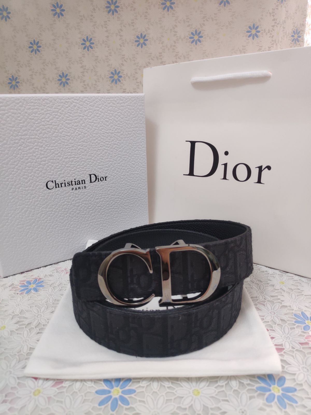 楽天市場】ディオール Dior ベルト CD アイコン リバーシブル