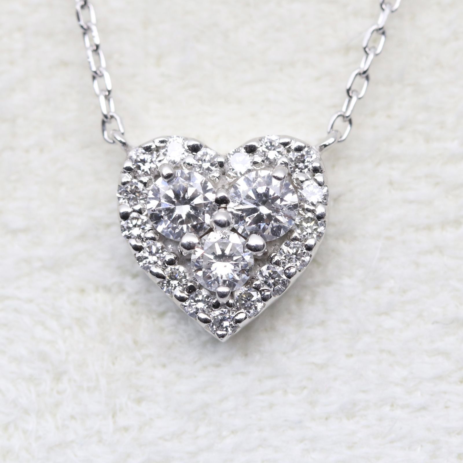 Vendome Aoyama ダイヤモンド ハート ネックレス　プラチナ AGVN647543DI ダイヤモンド ハート ネックレス｜ネックレス