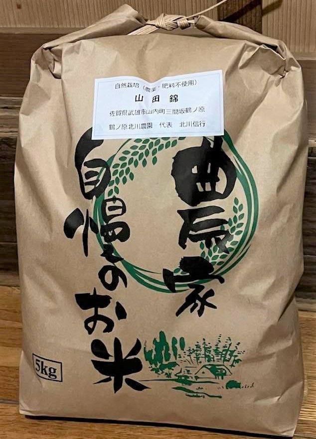 玄米５kg❗️完全自然栽培の美味しいお米！令和４年度！佐賀県産「山田