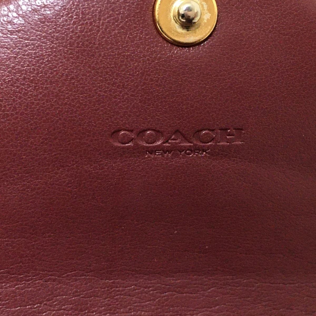 COACH(コーチ) 3つ折り財布 - 31822 ピンク×ライトピンク×白 花柄 PVC(塩化ビニール)