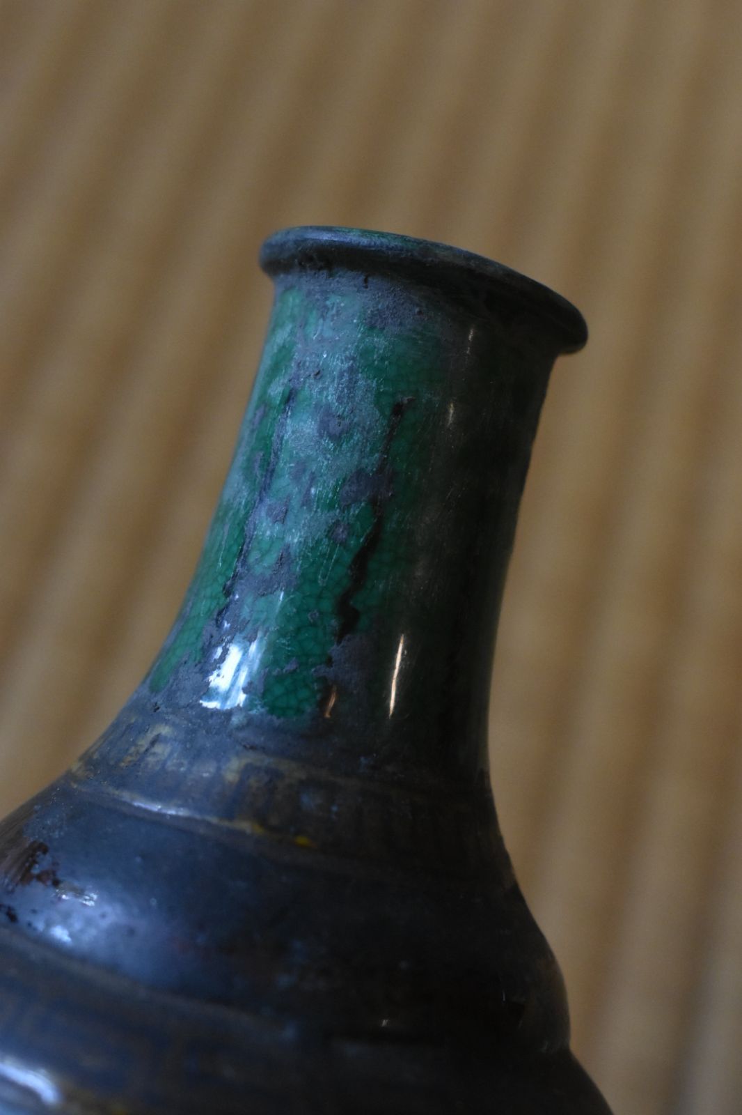 日本のアンティーク 昭和初期 九谷焼 色絵帯絵楼閣山水図一対徳利 酒器・