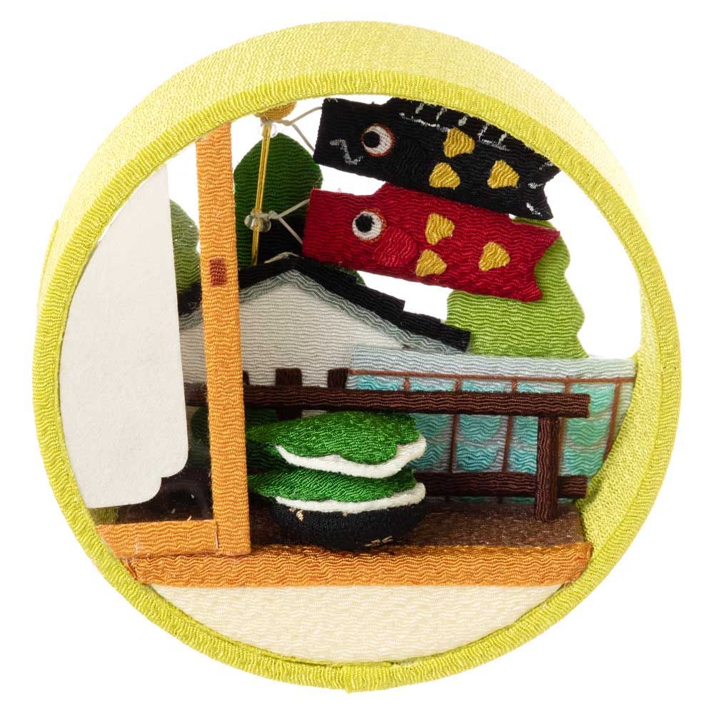 京都夢み屋　京の町家歳時記　5月　子供の日・二階の間 (IM-5)　季節のちりめん置き飾り　Seasonal decoration of crepe fabric