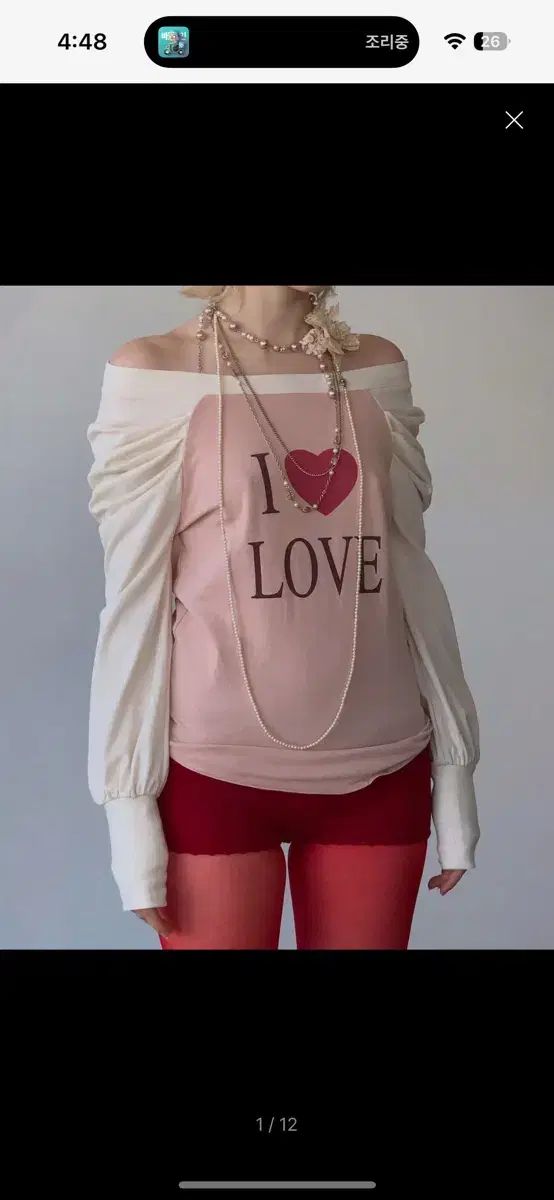 SCULPTOR スカルプター Love Off ー Shoulder Tee オフショルダー T シャツ