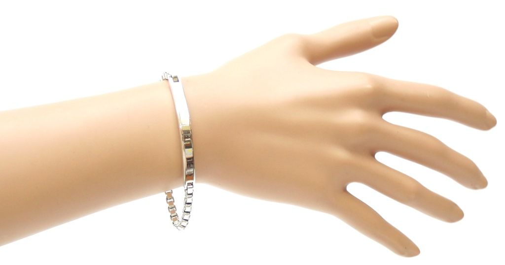 ティファニー ベネチアン ID プレート ブレスレット SV925 ティファニー TIFFANY&Co. ブレスレット ベネチアン リンク ID