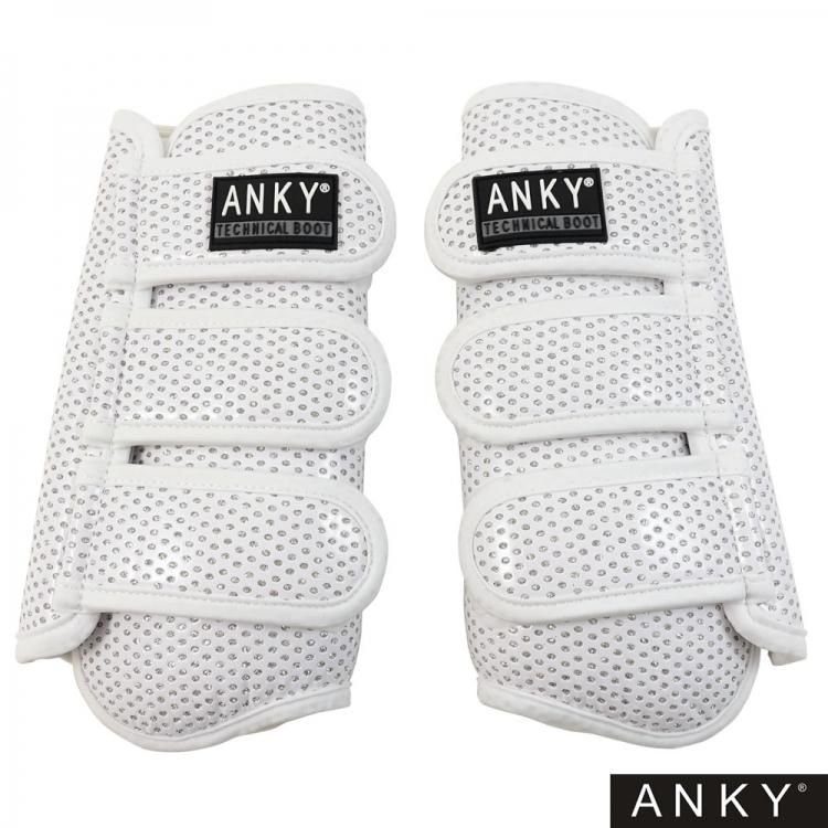 アウトレット ANKY テクニカルホースブーツ AHB1 L 左右2点セット クライマトロール 白 ホワイト レッグプロテクター|WJ04087