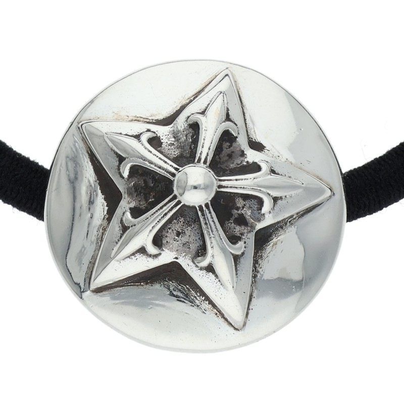 クロムハーツ ヘアゴム HAIRBAND クロスボールボタンヘアゴム シルバー