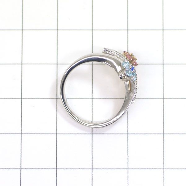 K18/Pt パライバトルマリン ピンクトルマリン アウイナイト ダイヤ  